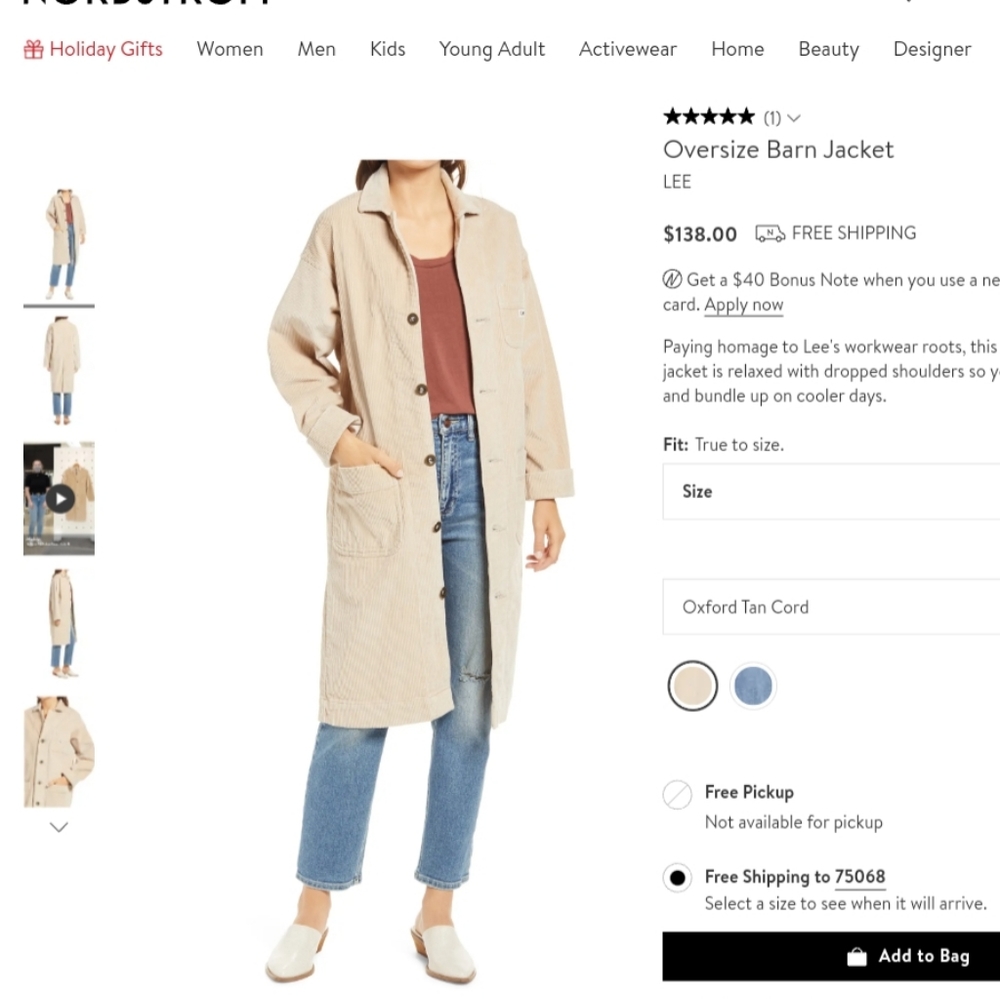 Lee "Oversize Barn Jacket"
